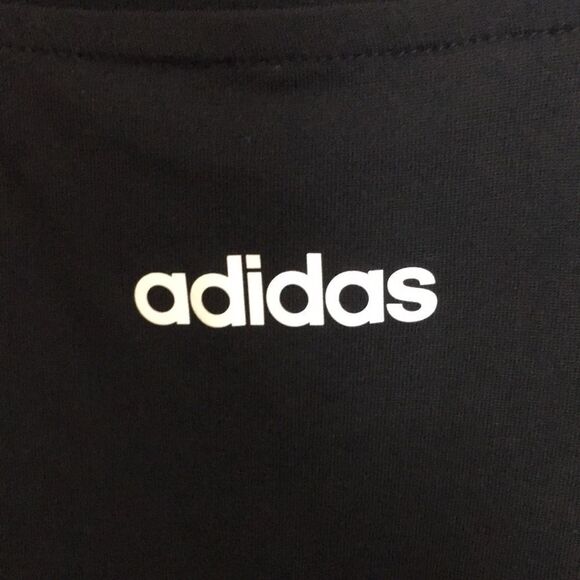 ADIDAS Black Logo Loose Muscle Tank Top Active Work-Out Sz Small - Picture 7 of 15